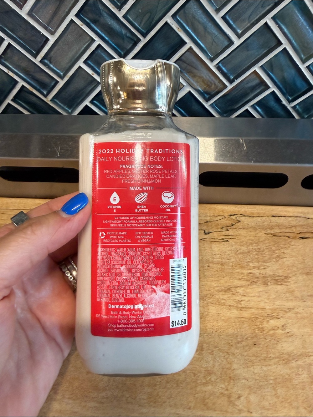 Bath & Body Works Winter Candy Apple Body Lotion - Red & Gold Accents - Picture 3 of 3